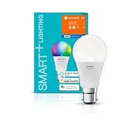 LEDVANCE Lámpara Smart LED con Bluetooth, B22d, color de luz cambiante (2700-6500K), colores RGB cambiables, controlable con Alexa, Google y Apple Voice Control, SMART+ BT CLA60 MULTICOLOUR