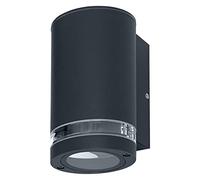 LEDVANCE LED Aplique para 1x fuente de luz GU10, luz de diseño para exterior, para iluminación indirecta a 1 cara con anillo transparente, fabricada en aluminio, ENDURA BEAM GAP Wall Down GU10