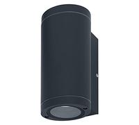 LEDVANCE LED Aplique para 2x GU10, luz de diseño para exterior, para iluminación indirecta a 2 caras, fabricada en aluminio de calidad en color gris oscuro, ENDURA BEAM Wall UpDown GU10