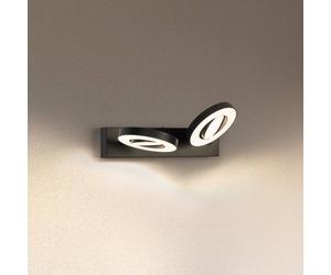 LEDVANCE LED downlight Saturn, CCT, 2 luces largo, negro