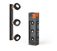 Ledvance LED Lámpara De Techo Plafón 3 Spots Pluto Negro 14,4W 1350lm Luz Cálida