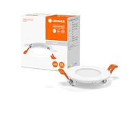 LEDVANCE LED SPOT INTEGRATED SLIM Ø 12cm, foco empotrado para todos los espacios interiores, 4.5W, 4000K, 240V, diseño moderno plano, in ispositivo de sujeción, blanco