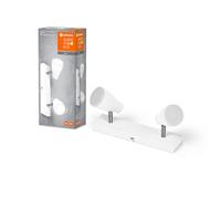 LEDVANCE LED SPOT PEAR Spot de techo 260 mm, blanco, 8.6W, 420lm, luz direccional con color de luz blanco cálido, con cabezal flexible GU10, lámpara GU10 incluida, IP20, 2700K