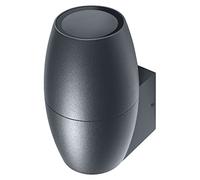 LEDVANCE LED Wandleuchte für 1x GU10 Leuchtmittel, Design Leuchte für Aussen in Kanonenoptik, für 1-seitige indirekte Beleuchtung, aus hochwertigem Aluminium in dunkelgrau, ENDURA CANNON Wall Down