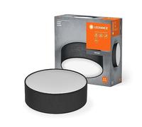 LEDVANCE Libra de techo de Orbis Paris 300 mm, negros, enchufes E27, se pueden equipar con una lámpara inteligente, diseño moderno de calidad, con pantalla de tela, adecuada para interiores