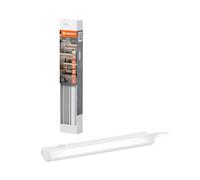 LEDVANCE Linear Turn Connect, luminaria bajo mueble con función de inclinación, 35 cm, 6 W, 380 lm, 3000/4000/6500 K, luz blanca cálido/blanca fría/luz diurna, CCT regulable, aluminio blanco, IP 20