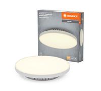 LEDVANCE Luminaria Planon Frameless Round en blanco con tecnología LED avanzada, 19 W, forma redonda (300 mm de diámetro), 3000 K, carcasa de aluminio, difusor de PMMA esmerilado