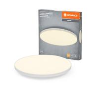 LEDVANCE Luminaria Planon Frameless Round en blanco con tecnología LED avanzada, 28 W, forma redonda (450 mm de diámetro), 3000 K, carcasa de aluminio, difusor de PMMA esmerilado