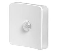 LEDVANCE LUNETTA SQUARE: Luz de Noche Con Sensor de Luz Diurna y Movimiento, 0,3W, Blanco, Diseño Cuadrado, Efecto RGB Con 4 Salidas, Enchufe UE Incorporado, Para Interiores
