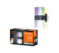 LEDVANCE Smarte LED Aussenleuchte für die Wand mit WiFi Technologie für Außen, RGB-Farben änderbar, aus dunkelgrauem Aluminium, Kompatibel mit Google und Alexa Voice Control, SMART+ WIFI CUBE UPDOWN
