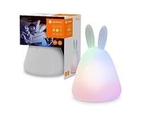 LEDVANCE Luz nocturna infantil regulable, lámpara nocturna con motivo de conejo con función táctil y control de color RGB, luz nocturna para la habitación de los niños con conexión de USB-recargable