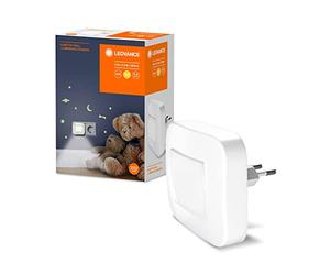 LEDVANCE Nightlux Lunetta Hall plata, luz de ambiente para el enchufe, proporciona una iluminación ambiental segura en la oscuridad, con sensor de luz diurna