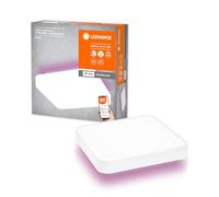 LEDVANCE OR ACKLITE SQUARE SMART+ Wi-Fi blanco, luminaria LED regulable para interiores, 28W, temperatura de color 3000-6500K, 2400 lúmenes, luz RGB para luz blanca y de color, 35x35cm