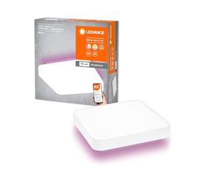 LEDVANCE OR ACKLITE SQUARE SMART+ Wi-Fi blanco, luminaria LED regulable para interiores, 28W, temperatura de color 3000-6500K, 2400 lúmenes, luz RGB para luz blanca y de color, 35x35cm