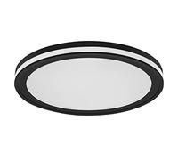 LEDVANCE OR IRCLE SMART+ WiFi luminaria Ø 46cm, lámpara de techo LED redonda regulable para uso interior, temperatura de color de 3000-6500K, 2400 lumen, 2 luces para luz blanca y de color, negro