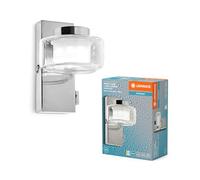 LEDVANCE OR lame Aplique y techo con LED, cromo, 5,5W, 350lm, 3000/4000K, (blanco frío y blanco cálido), protección IP44 contra cuerpos extraños y salpicaduras de agua