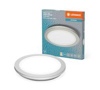 LEDVANCE OR plique/techo Disc con LED, cromo, 22W, 1800lm, 3000/4000K, orientable mediante interruptor de pared con Click CCT, 30cm de diámetro,IP44 para baños, tornillos/tacos incluidos