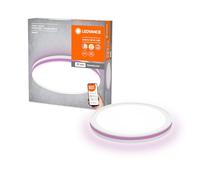 LEDVANCE ORBIS CIRCLE SMART+ WiFi luminaria Ø 46cm, lámpara de techo LED redonda regulable para uso interior, temperatura de color de 3000-6500K, 2400 lumen, 2 luces para luz blanca y de color, blanco