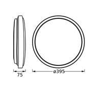 LedvANCE Orbis London plafón Ø 40cm negro