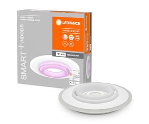 LEDVANCE ORBIS RUMOUR SMART+ WiFi, Ø50cm, luminaria de techo LED redonda regulable para uso interior, 32W, temperatura de color 2700-6500K, 3300 lúmenes, 2 módulos LED RGB, luminaria de diseño, blanco