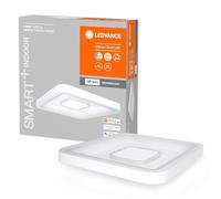 LEDVANCE ORBIS STELLA SMART+ Luminaria WiFi, 48x48cm, lámpara de techo LED regulable para uso interior, 32W, temperatura de color 2700-6500K, 3250 lúmenes, módulo 2 LED RGB, diseño cuadrado, blanco