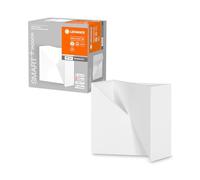 LEDVANCE ORBIS SWAN SMART+ Wi-Fi Leuchte, dimmbare LED Wandleuchte für den Innenbereich, 23W, Farbtemperatur von 3000-6500K, 600 Lumen, bemalbarer Oberfläche, quadratische Form 20x20cm