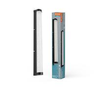 LEDVANCE ORBIS Tube Aplique/espejo LED, negro, cristal efecto burbuja, 12W, 1100lm, 3000/4000K, 60cm de diámetro,IP44 contra cuerpos extraños/salpicaduras de agua