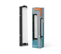 LEDVANCE ORBIS Tube Aplique/espejo LED, negro, cristal efecto burbuja, 9W, 820lm, 3000/4000K, 40cm de diámetro,IP44 contra cuerpos extraños/salpicaduras de agua