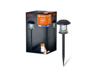 LEDVANCE Pica solar SMART+ Outdoor Bluetooth Spike Path, con luz blanco dinámico (3000K-6500K) + color, utilizable sin energía, hasta ocho horas de tiempo de funcionamiento, protección IP44, negro