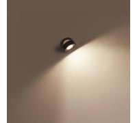 LEDVANCE Pluto foco de pared LED, acero, madera, negro