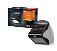 LEDVANCE Proyector solar ENDURA BUTTERFLY, negro, 4W, 500lm, sensor de movimiento y luz, luz exterior, batería recargable, ecológico, larga duración, fácil de instalar, IP65, 4000K