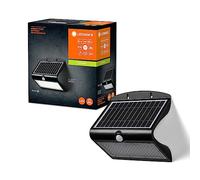LEDVANCE Proyector solar ENDURA BUTTERFLY, negro, 8W, 850lm, sensor de movimiento y luz, luz exterior, batería recargable, ecológico, larga duración, fácil de instalar, IP65, 4000K