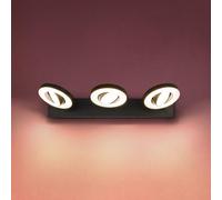 LEDVANCE Saturn Downlight LED, 3 luces, CCT, negro