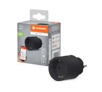 LEDVANCE SMART+ Indoor Plug, enchufe inteligente con Matter over WiFi, para integrar dispositivos tradicionales en el hogar inteligente, compatible con Alexa, Google y Apple, negro, paquete de 1