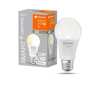 LEDVANCE SMART+ Lámpara LED WIFI,mate, 9,5W, 1055lm, forma de lámparaclásica, casquillo E27, luz blanca cálida a 2700K, regulable, control por app o por voz, vida útil de hasta 20.000 HR,paquete de 4