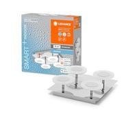 LEDVANCE Smart LED bathroom light chrome, 26W, 2800LM, 3000-6500K, 30cm, IP44, Orbis Wave wall light, luz de baño con tecnología wifi, regulable, controlable vía app y asistente de voz