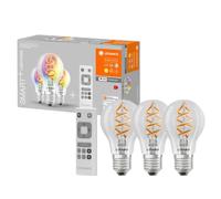 Ledvance Smart + LED Kit Principiante 3X A60 Bombillas 4,5W =3 0W E27 Claro RGBW