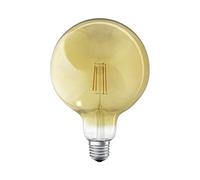 LEDVANCE Smart LED Lampe in Gold mit 6W, 2700K, E27, 125mmx178mm, mit Wifi Technologie, Leuchtmittel dimmbar Global-Form steuerbar über App und Sprachassistenten