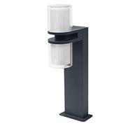 LEDVANCE SMART+ WI-FI UPDOWN FLARE 50 cm-Luminaria LED regulable de pie de color gris oscuro para uso exterior fabricada en aluminio resistente, control de color RGB, 3000K blanco cálido, 1000lm, IP44