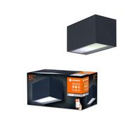 LEDVANCE SMART+ WI-FI WIDE BRICK RGB 14,5cm- Aplique LED regulable gris oscuro con carcasa de aluminio de alta calidad, rectangular, control de color RGB, 14W, 3000K blanco cálido, 600 lúmenes, IP44