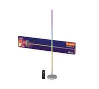 LEDVANCE SMART WIFI lámpara de pie inteligente y moderna para iluminación indirecta con tecnología WiFi y Magic RGB; regulable; plata; aluminio; bombilla no sustituible