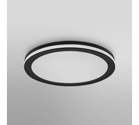 LEDVANCE OR IRCLE SMART+ WiFi luminaria Ø 46cm, lámpara de techo LED redonda regulable para uso interior, temperatura de color de 3000-6500K, 2400 lumen, 2 luces para luz blanca y de color, negro