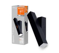 LEDVANCE SMART+ WIFI ORBIS WALL CROSS apliques de pared, regulable con tecnología WIFI a través de la app,3000-6500K blanco cálido a blanco frío,600 lúmenes,luz ascendente y descendente, 30x10cm,negro