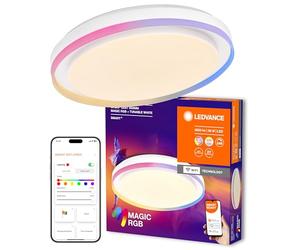 LEDVANCE SMART + WIFI Plafón LED, blanco, 32W, 3400lm, función de luz blanca, regulable, Magic-RGB, larga vida útil, fácil instalación, controlable mediante app, 2700-6500K
