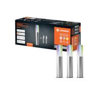 LEDVANCE Smarte LED Gartenleuchte mit WiFi Technologie, Erweiterungspaket mit 3 LED Garten Poles für Außen, RGB-Farben änderbar, Kompatibel mit Google und Alexa Voice Control, SMART+ WIFI GARDEN POLE