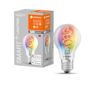 LEDVANCE Smarte LED-Lampe mit Wifi Technologie, Sockel E27, Dimmbar, RGB-Farben & Lichtfarbe änderbar, Classic A form, Klar, steuerbar mit Alexa, Google & App, 1er-Pack