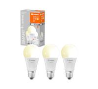 LEDVANCE Smarte LED-Lampe mit WiFi Technologie, Sockel E27, Dimmbar, Warmweiß (2700 K), ersetzt Glühlampen mit 60 W, SMART+ WiFi Classic Dimmable, 3er-Pack