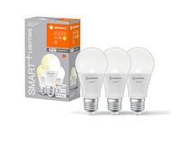 LEDVANCE Smarte LED-Lampe mit WiFi Technologie, Sockel E27, Dimmbar, Warmweiß (2700 K), ersetzt Glühlampen mit 60 W, SMART+ WiFi Classic Dimmable, 3er-Pack