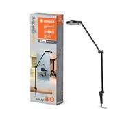 LEDVANCE SUN@HOME PANAN DESK DISC CLIP lámpara de escritorio, negro, 15W, 1200lm, luz blanca orientable (2200K a 5000K), ajusta automáticamente la luz al biorritmo, IP20