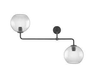 LEDVANCE Vintage Edition 1906 - Lámpara de pared con casquillo E27, cristal gris ahumado, sin bombilla, globo doble